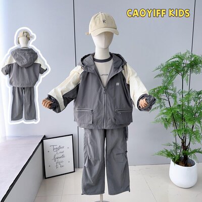 啦芙莱童装韩版儿童风衣外套