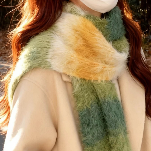 雪宝同款渐变围巾diy手工编织