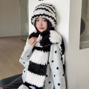 围巾手工diy编织材料包粗毛线团织围巾线帽子送男女友礼物