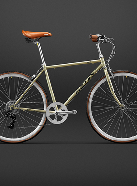 菲利普入门级公路车自行车上班代步成人男式变速平把女款复古单车