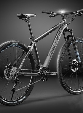 菲利普山地车自行车成人男士铝合金青少年女款式变速赛车减震单车