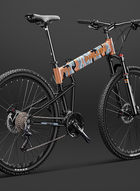 菲利普折叠山地车自行车超轻便携成人男式变速青少年赛车越野单车