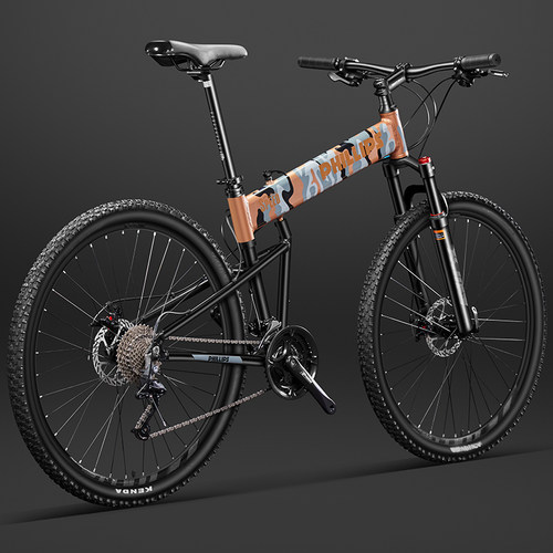 菲利普可折叠山地车铝合金自行车