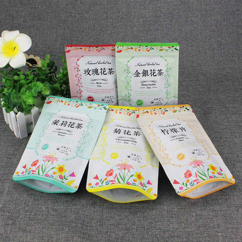 花草茶柠檬片包装袋菊花茶金银花塑料袋茶玫瑰花茶菊花茶自封袋