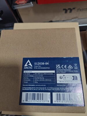 Arctic S12038-4K/8K 12CM高转速暴力机箱风扇双滚珠PWM服务器散