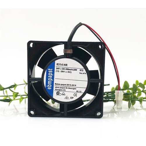 原装德国 8314HR 8032 24V 6.0W 8CM 变频器双滚珠风扇