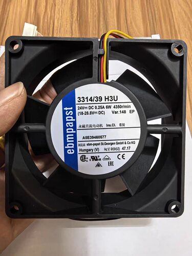 全新 ebmpapst 3314/39H3U ASE39460577 9232 24V 变频器散热风扇