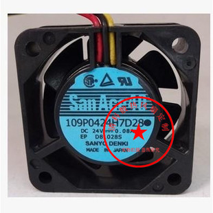 4015 109P0424H7D28 4CM 0.08A 带检测报警数控机床风扇 24V