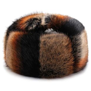 军迷雷锋帽男东北狗皮帽子冬防寒保暖骑车加厚毛绒老人帽爷爷棉帽