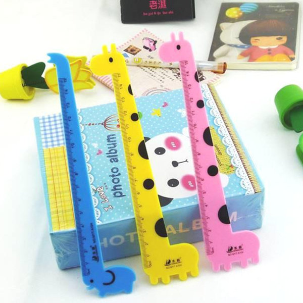 创意文具长颈鹿毛驴卡通塑料尺子学生奖品大象直尺15CM 儿童用品