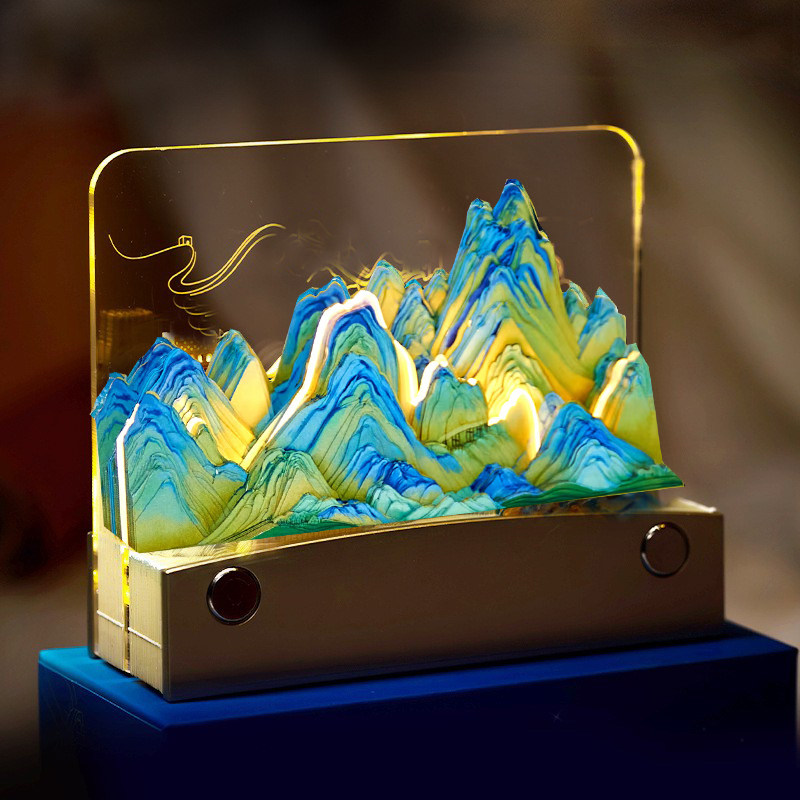 纸雕日历桌面摆件长城旅游故宫