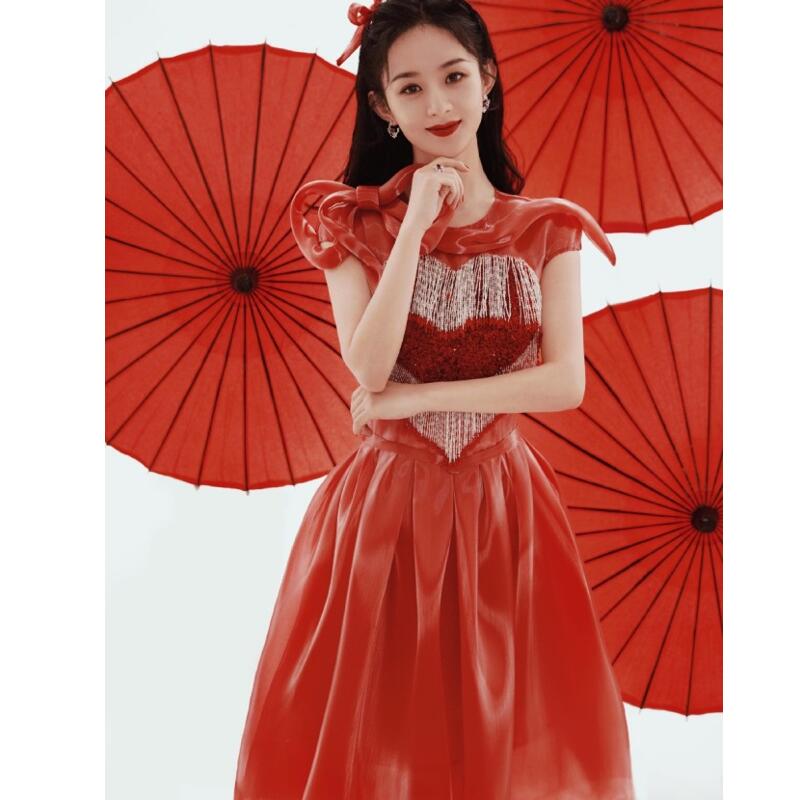 半袖小礼服短裙蓬蓬裙韩版图片