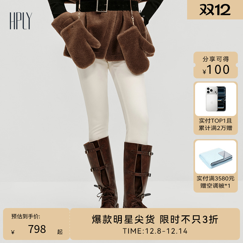 小脚直筒 内侧加绒 休闲牛仔