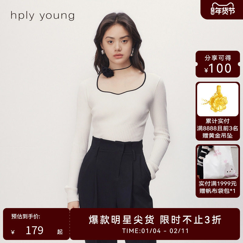 线上专享hply young新款女舒适针织上衣设计感毛衫长袖,女装/女士精品,毛衣,淘宝优惠券,粉丝福利购,淘宝优惠卷