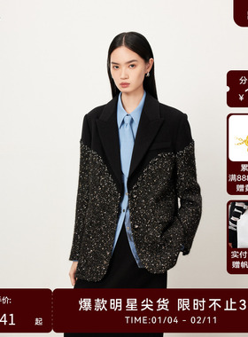 【反季直降】HPLY荷比俪新款质感拼料早春外套HMD43520060