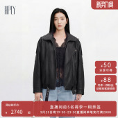 HPLY荷比俪2025春复古荔枝皮机车朋克风夹克 买就赠小熊斜跨包