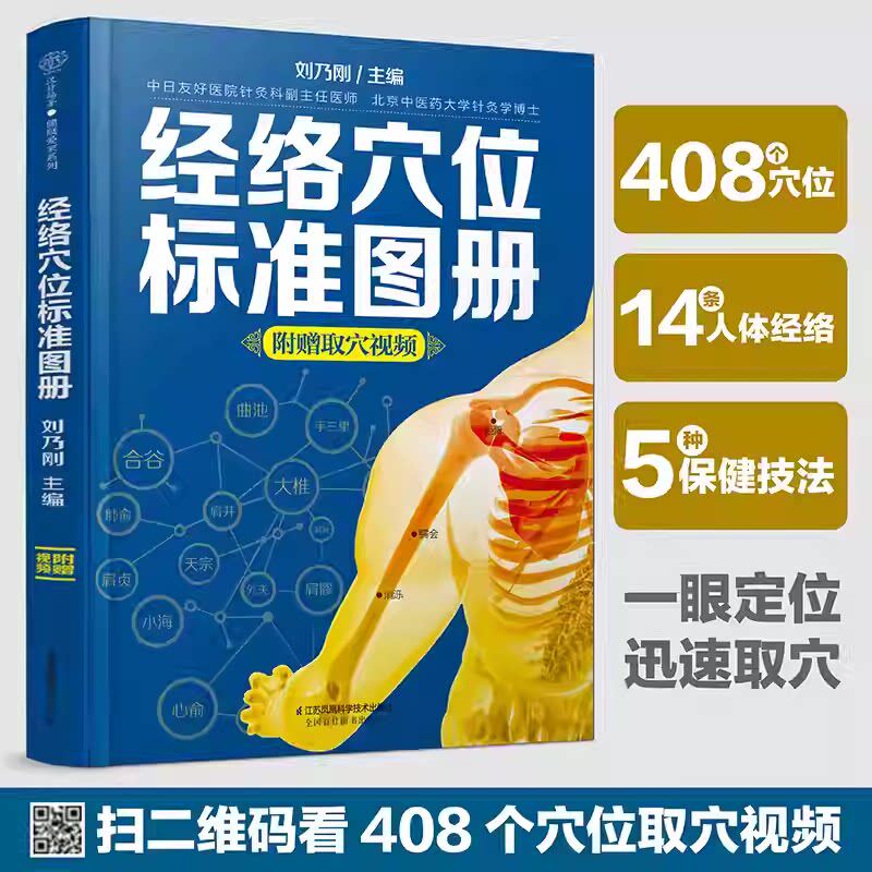 经络穴位标准图册 刘乃刚编 中医推拿按摩书养生书籍大全养生书籍 人体经络穴位图解书中医经络穴位书 正版书籍