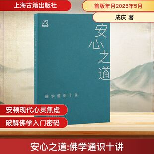 安心之道 佛学通识十讲 上海古籍出版社 成庆 著 中国通史