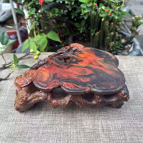 大红酸枝木雕底座摆件交趾黄檀红木工艺品家居装饰品收藏送礼实拍