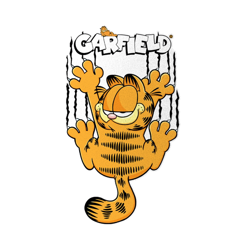 加菲猫卡通动漫画创意周边反光电动摩托车汽车贴纸车门身后玻璃贴