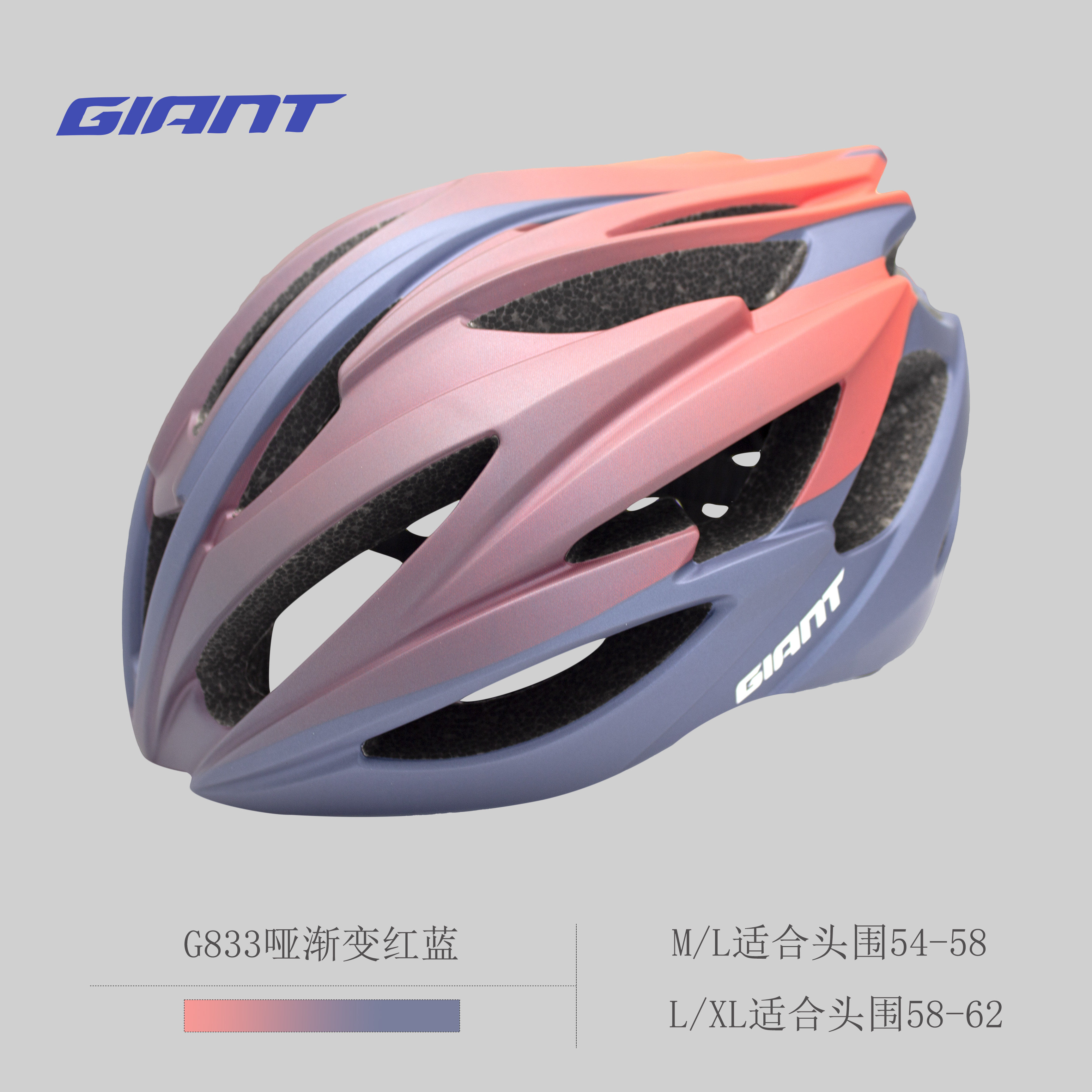 捷安特giant自行车骑行头盔 山地车骑行安全帽公路车G833型号头盔