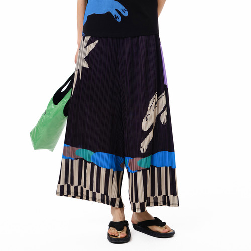 松紧腰、口袋、印花