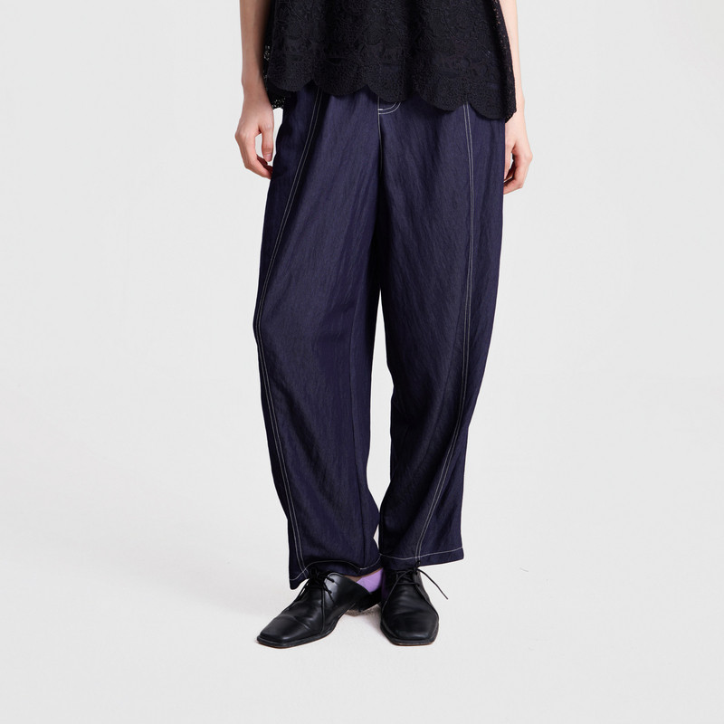 MOVEUP幻走2026春季新款.FUN系列松紧腰侧插袋弯刀裤休闲直筒裤女,女装/女士精品,休闲裤,淘宝优惠券,粉丝福利购,淘宝优惠卷