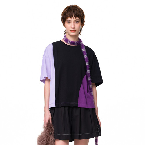 圆领、散口边、分割拼接