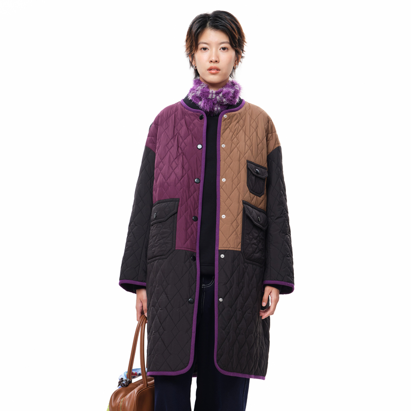 无领、撞色贴袋、色彩拼接