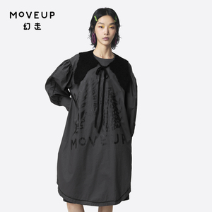 【商场同款】MOVEUP幻走2024春季新款生肖印花设计师纯棉连衣裙