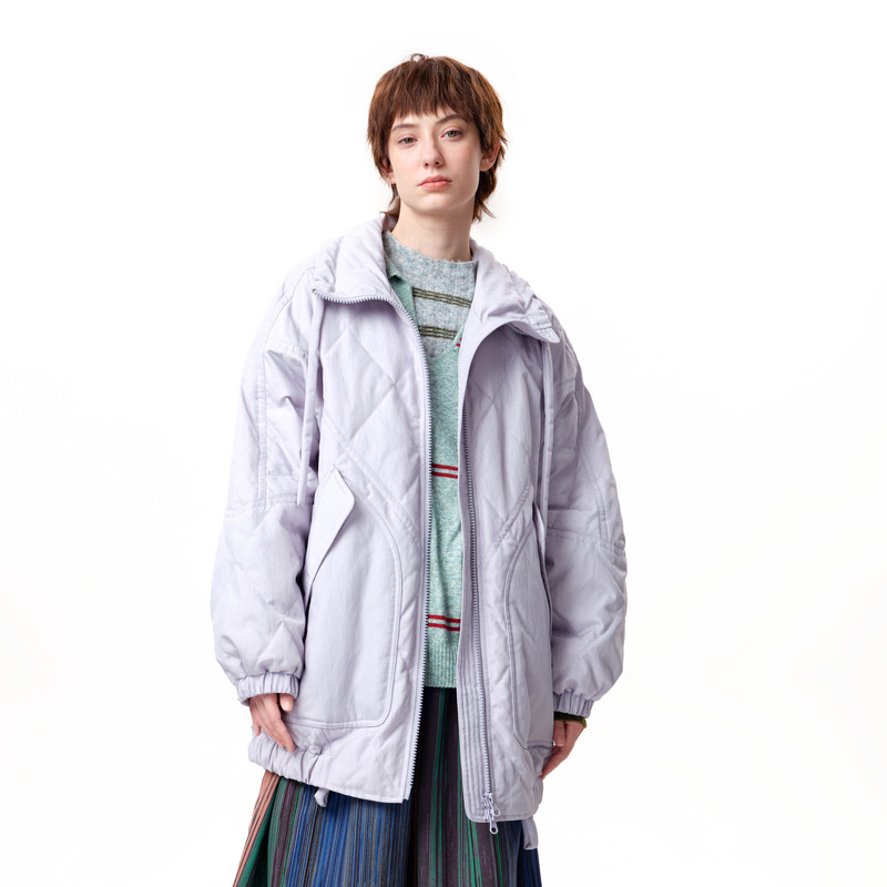 【商场同款】MOVEUP幻走2025冬季新款高领倒梯形中长款羽绒服女