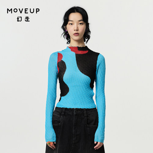 春季针织衫Moveup设计师立领