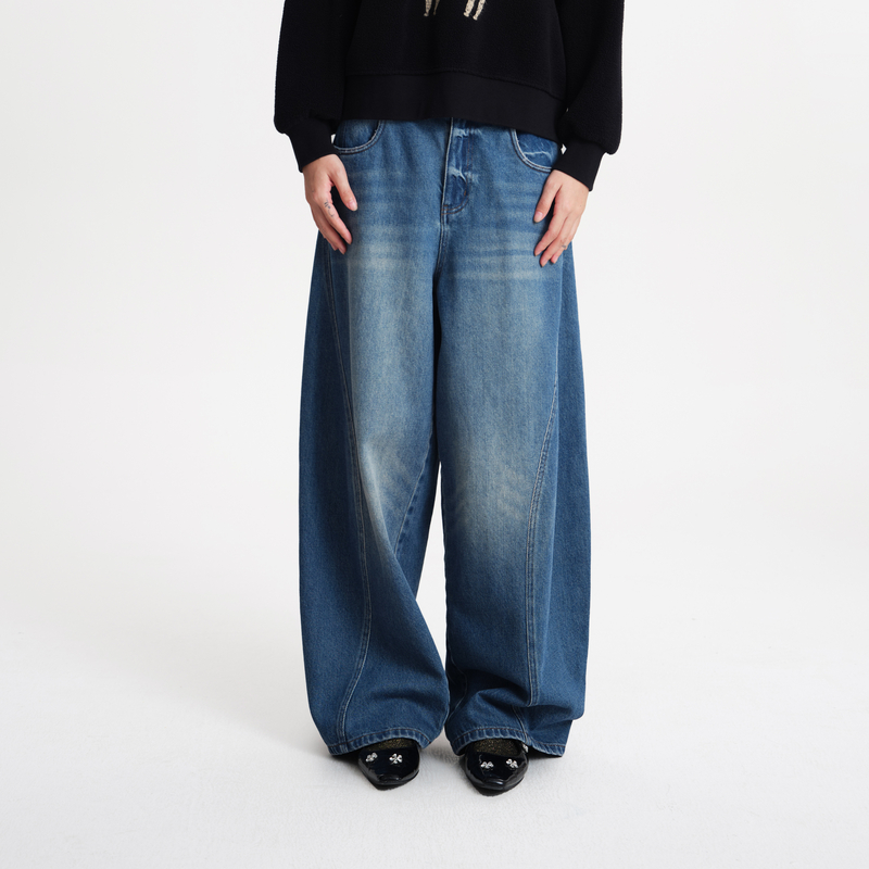 后腰松紧、口袋、拉链