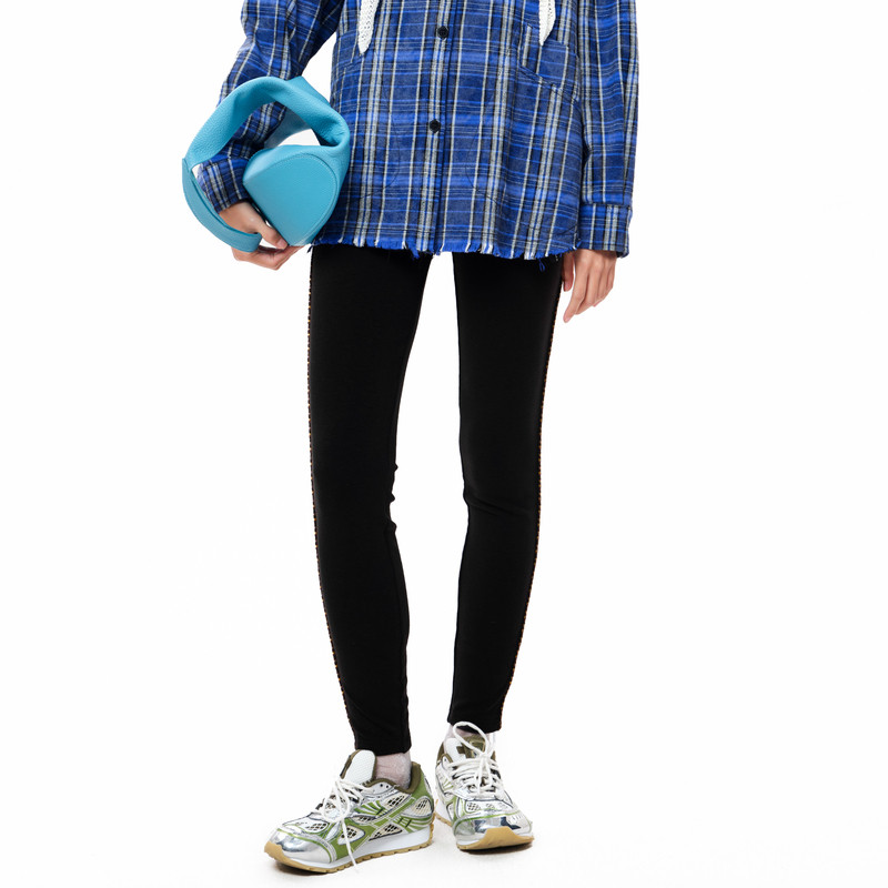 MOVEUP幻走2025冬季新款.FUN系列丈根腰头边条修身针织打底裤女,女装/女士精品,打底裤,淘宝优惠券,粉丝福利购,淘宝优惠卷