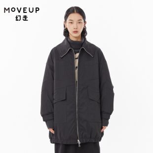 大翻领设计师中长款 新款 商场同款 外套女 MOVEUP幻走2022冬季