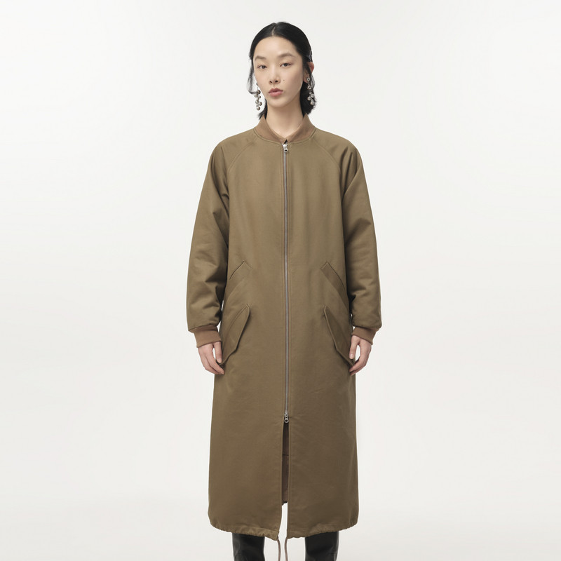 【商场同款】MOVEUP幻走2024冬季新款主题绣花双重口袋长款外套女,女装/女士精品,短外套,淘宝优惠券,粉丝福利购,淘宝优惠卷