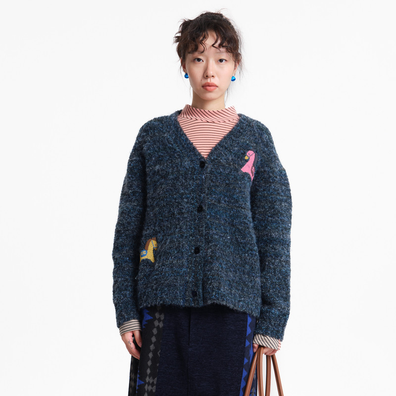 【生肖系列】MOVEUP幻走2025冬季新款V领毛衣绣花软糯针织开衫女,女装/女士精品,毛针织衫,淘宝优惠券,粉丝福利购,淘宝优惠卷