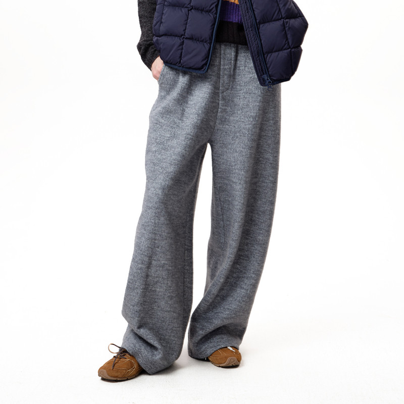 【商场同款】MOVEUP幻走2025冬季新款松紧腰羊毛呢料休闲直筒裤女,女装/女士精品,休闲裤,淘宝优惠券,粉丝福利购,淘宝优惠卷