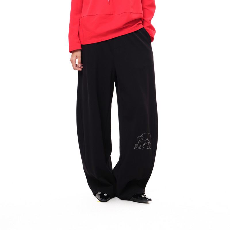 丈根腰头、绣花、加绒