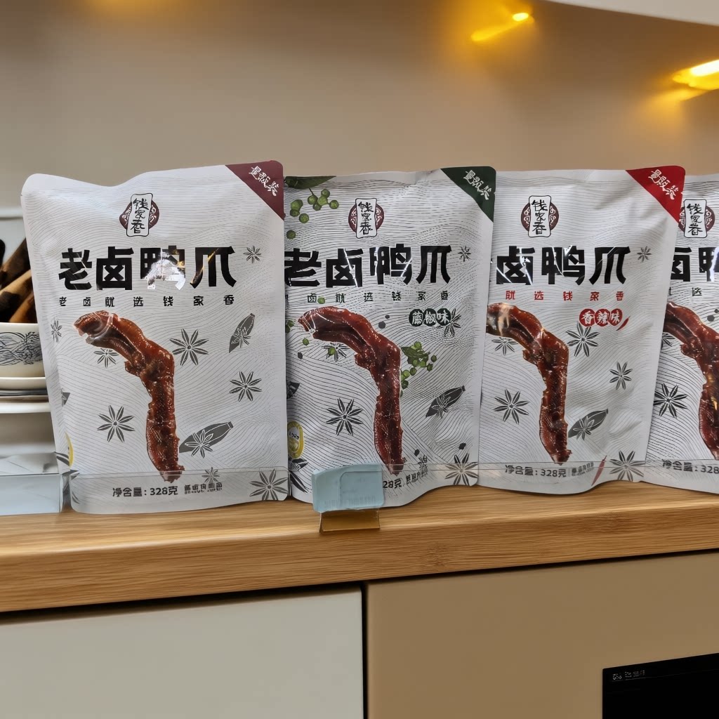钱家香老卤鸭爪卤制鸭脖零食袋装多口味下酒小食138g网红休闲零食