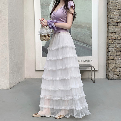 春季蓬蓬蛋糕裙长款裙子
