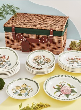 英国原产Portmeirion波特美林花草园陶瓷平盘圆盘西餐盘深盘家用