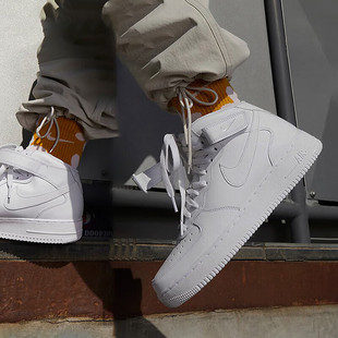 Nike耐克空军一号中高帮板鞋男子运动小白鞋AF1休闲鞋 CW2289-111
