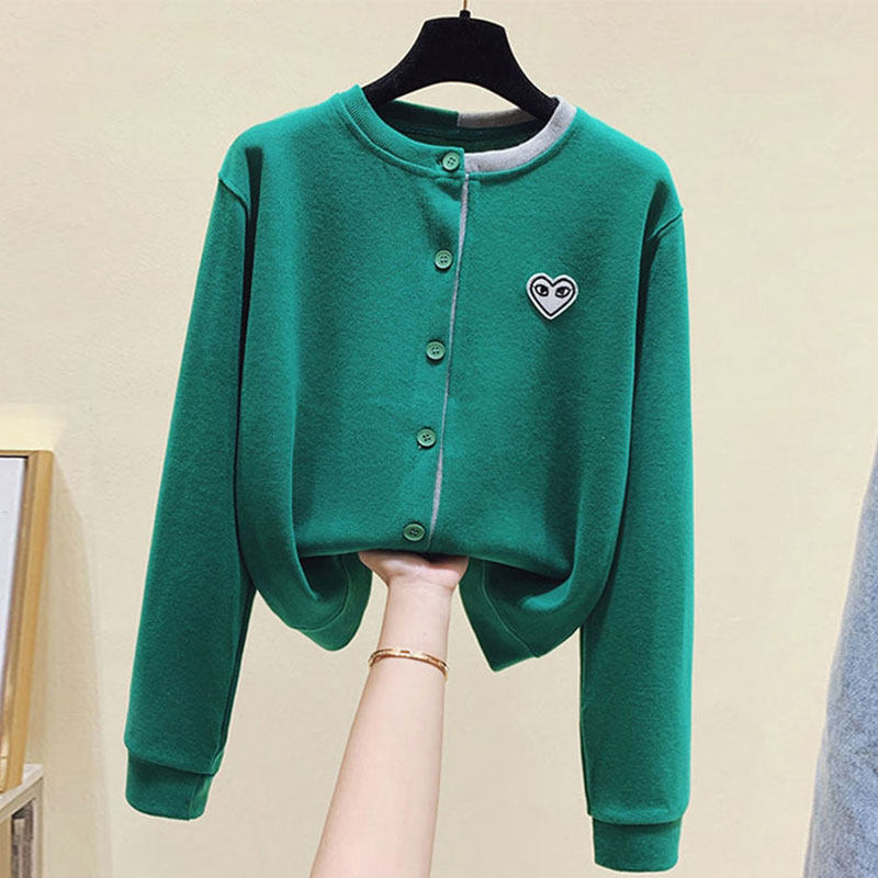 小个子纯棉短款小外套女秋冬新款百搭撞色开衫纽扣休闲卫衣上衣潮,女装/女士精品,短外套,淘宝优惠券,粉丝福利购,淘宝优惠卷