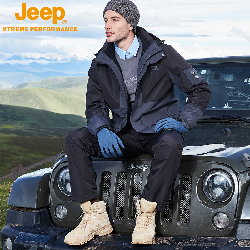 JEEP MENS SHOES WINTER FLEECE THICKENED WARM COTTON SHOES NORTHEAST SNOW BOOTS OUTDOOR SHOES HIGH TOP BOOTS MEN