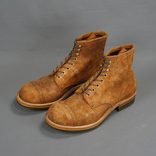 履诚 德比军风靴复古骆驼皮轻便透气通勤手工男靴 Classic