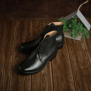 boots改款 George 复古男靴 扁头翘头六孔chukka靴 履诚Classic
