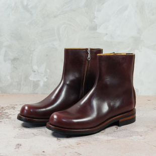 履诚Classic 整张皮拉链靴 Zipper boots 美式复古工装咔叽男靴