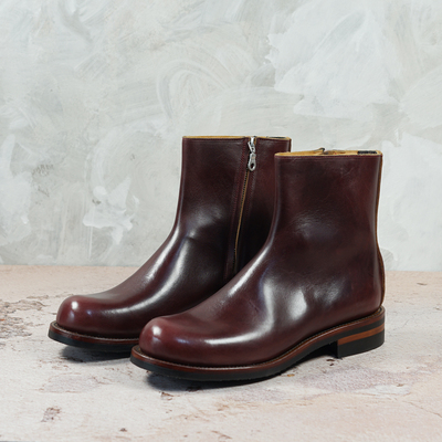 履诚Classic 整张皮拉链靴 Zipper boots 美式复古工装咔叽男靴