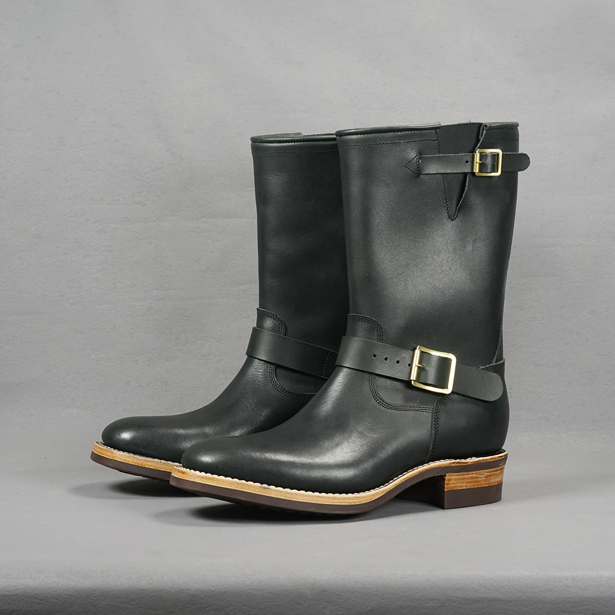 履诚Basic 工程师靴 美式复古骑士靴 工装靴高帮机车摩托新款男鞋